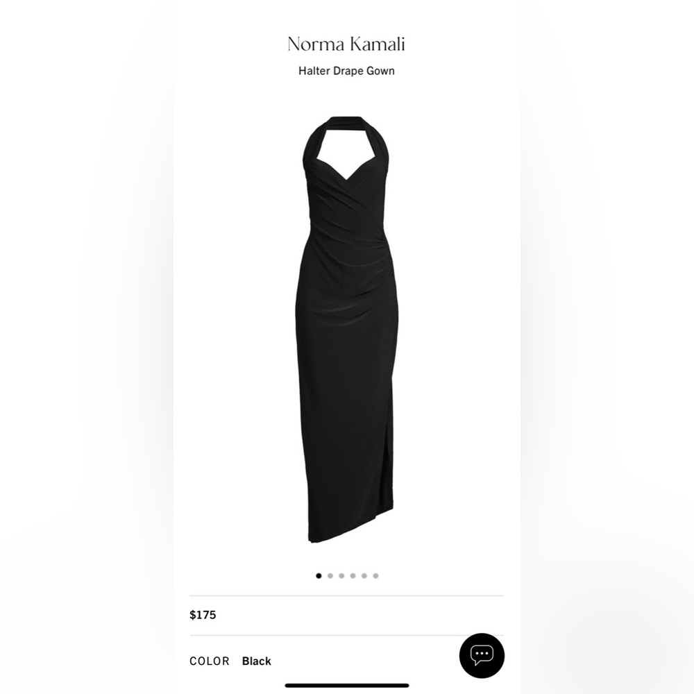 NORMA KAMALI Halter Drape Gown
